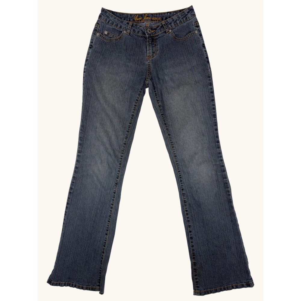 Guess Jeans Venice Bootcut Medium Wash Low Rise Stretch Denim Size 24